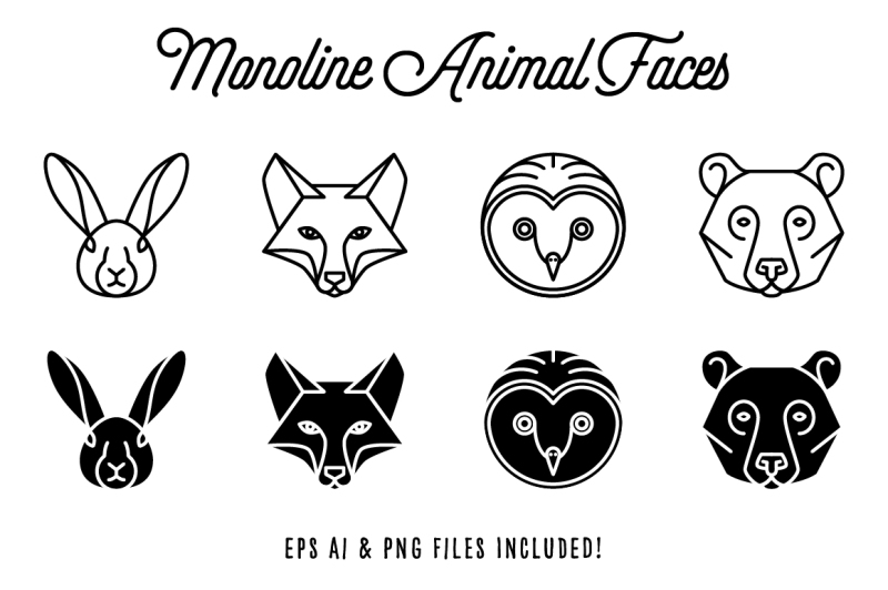 monoline-animal-faces-vol-1