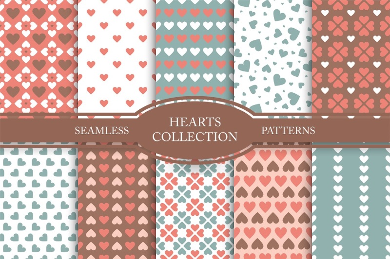 set-of-seamless-hearts-patterns