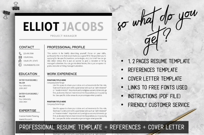 minimalist-resume-template-instant-download-clean-cv