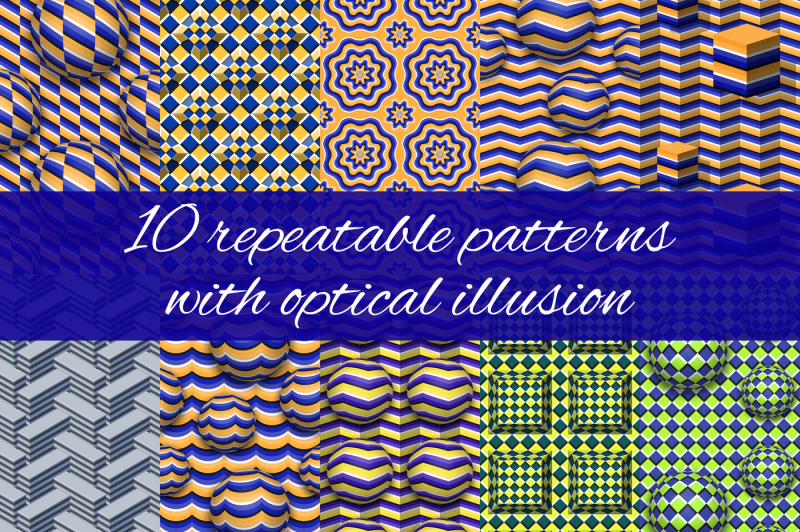 optical-illusion-patterns-set