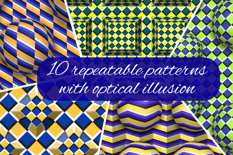 optical-illusion-patterns-set