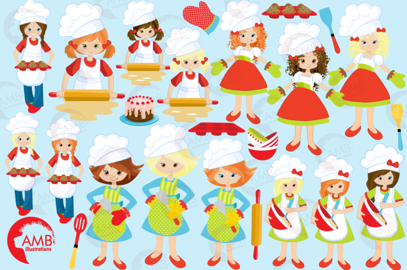 baking-girls-clipart-graphics-illustrations-amb-1102