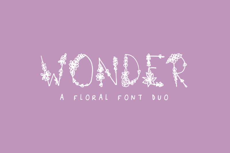 wonder-floral-font-floral-fonts-textured-fonts-flower-fonts