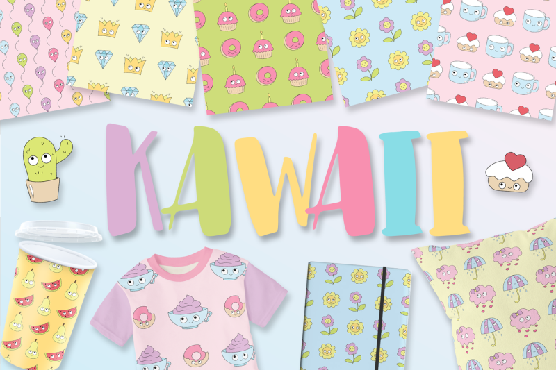 kawaii-patterns-elements