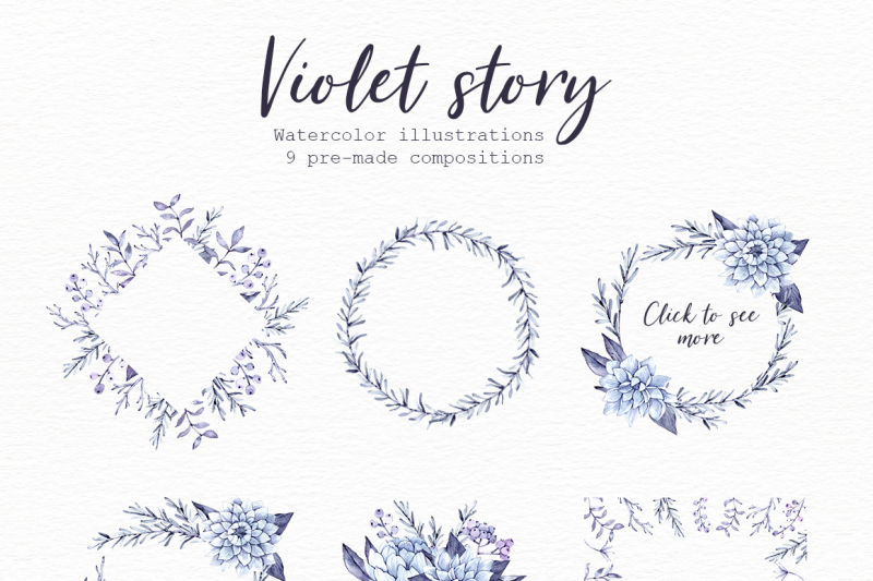 violet-story-watercolor-clipart