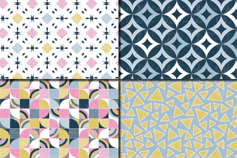 seamless-modern-geometric-digital-paper-patterns-pink-blue-gold
