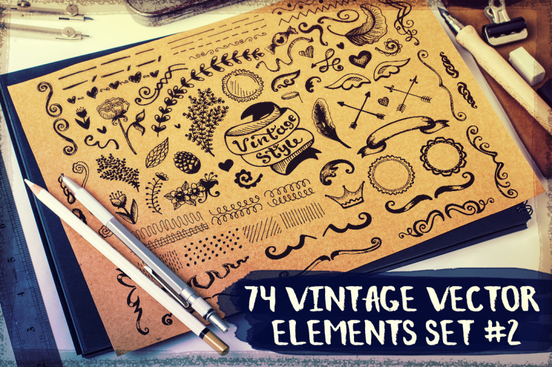 74-vintage-vector-elements-set-2