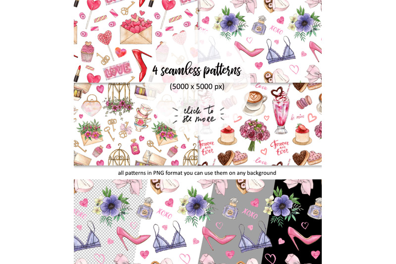 be-my-valentine-watercolor-illustrations-and-seamless-patterns