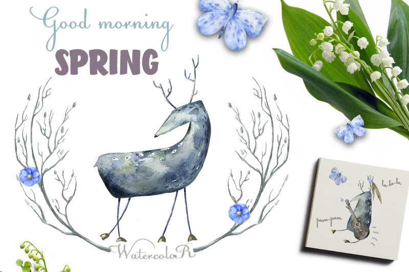 wake-up-spring-watercolor-deer
