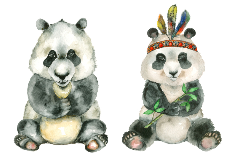 panda-bear-and-panda-indian