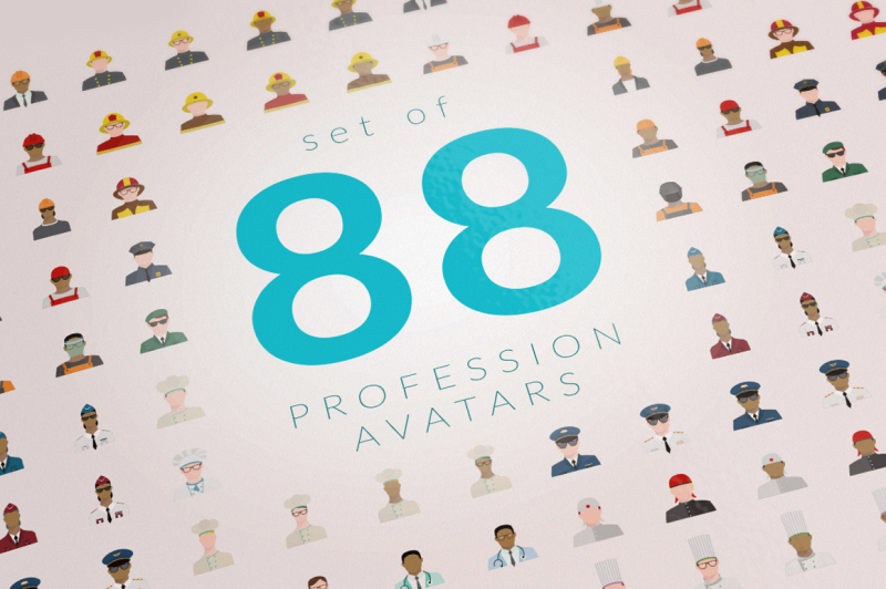set-of-88-profession-avatars-flat