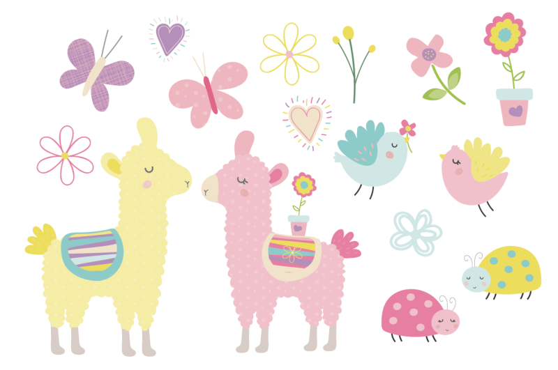 spring-llamas-clipart