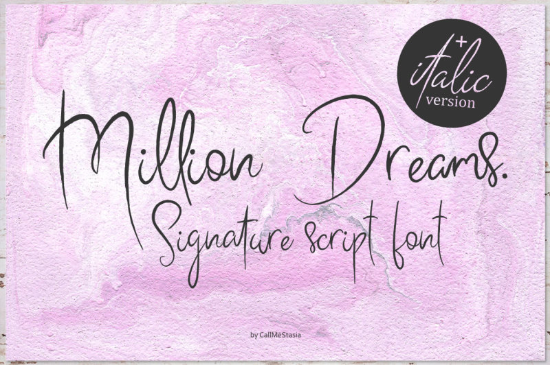 million-dreams-signature-script-font