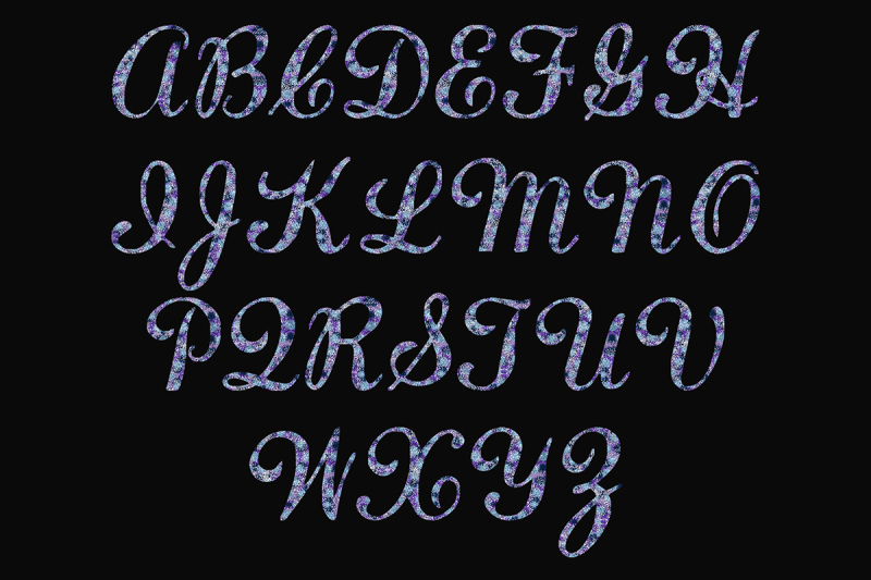 uppercase-blue-and-purple-glitter-alphabet