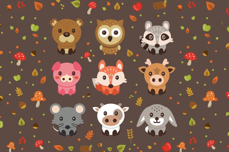 woodland-cute-vector-pets-animals