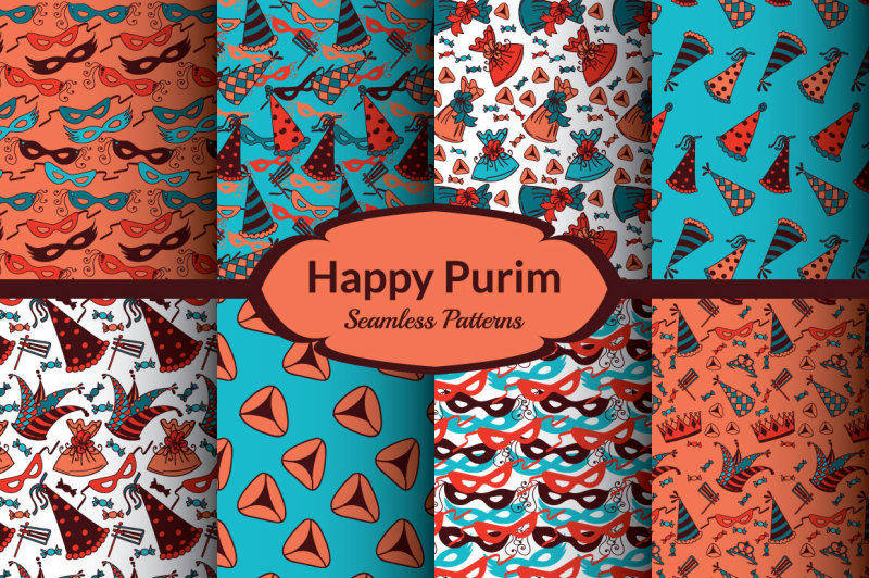 happy-purim-8-colorful-patterns