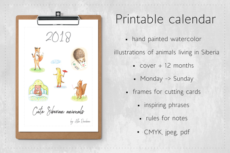 calendar-2018-cute-siberian-animals