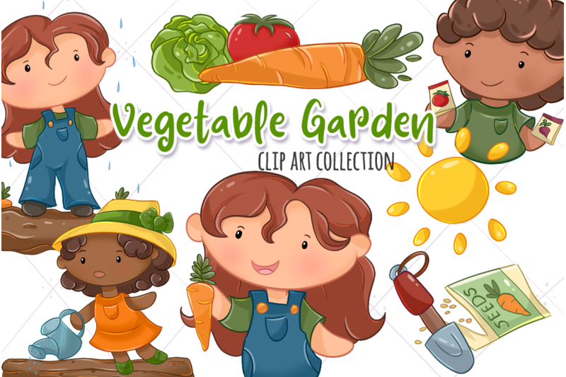 kids-growing-a-vegetable-garden-clipart
