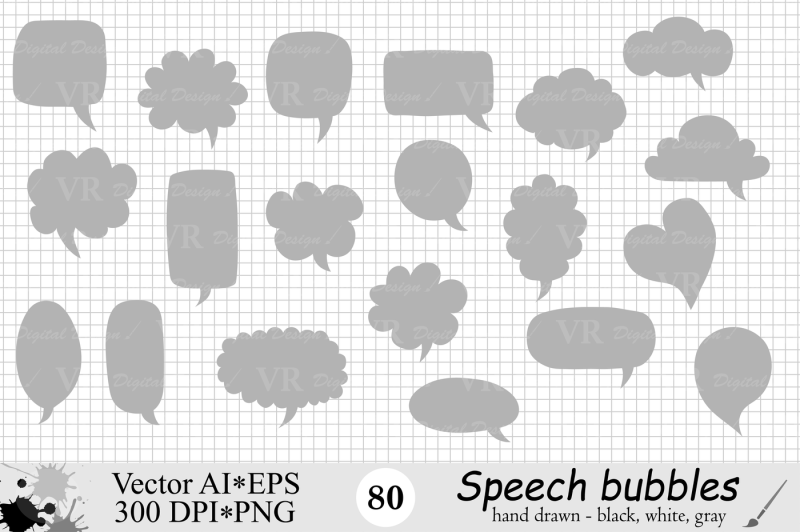 speech-bubbles-clipart-chat-bubbles-black-white-gray-vector