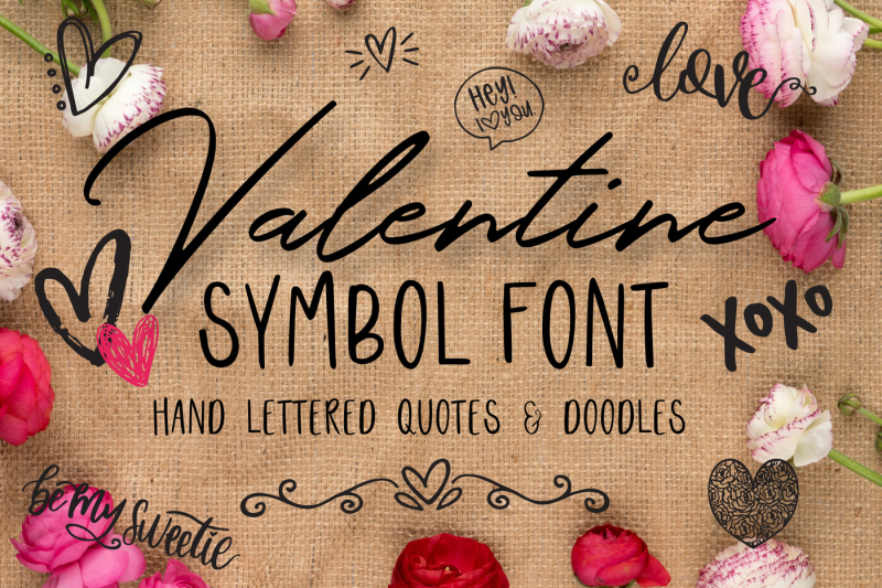 valentine-symbols-font
