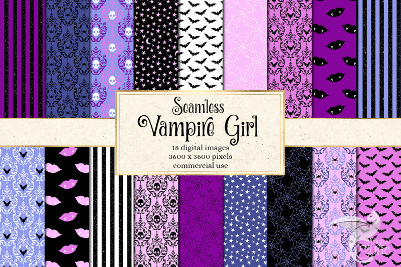 vampire-girl-digital-paper