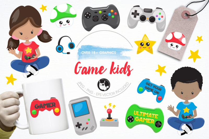 game-kids-graphics-and-illustrations