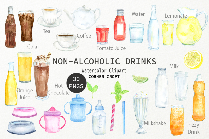 watercolor-non-alcoholic-drinks