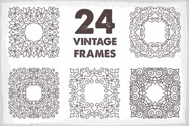 24-vintage-vector-frames-collection