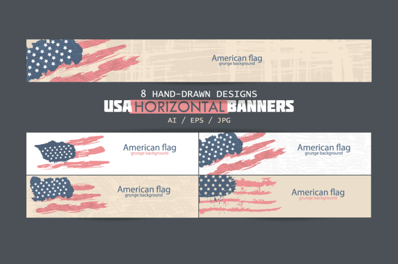 usa-horizontal-banners-american-flag-usa-backgrounds