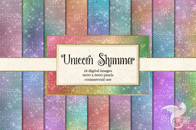 unicorn-shimmer-digital-paper