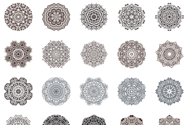 100-vector-mandalas-round-ornaments