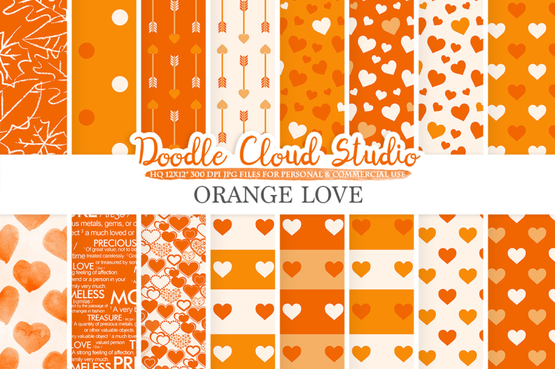orange-romantic-digital-paper-valentine-s-day-patterns