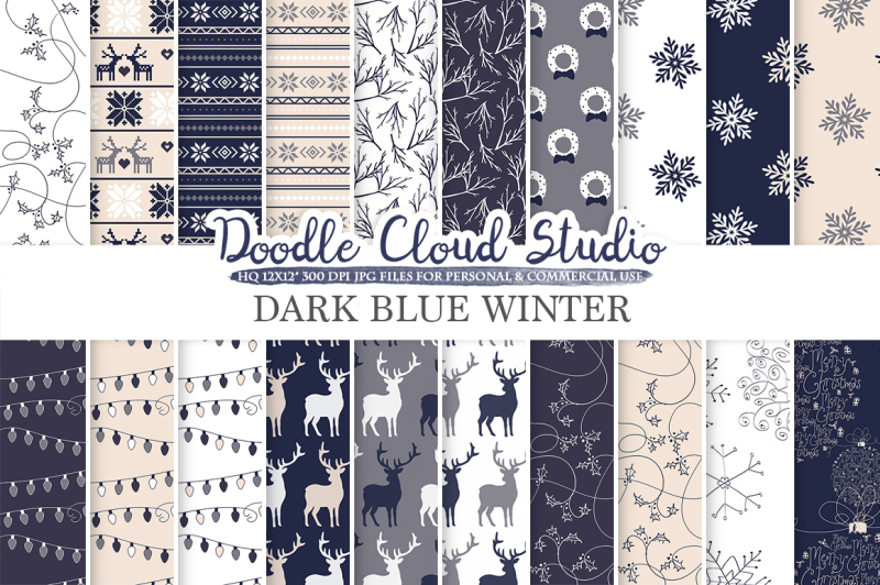 navy-blue-and-gray-winter-digital-paper-christmas-holiday-patterns