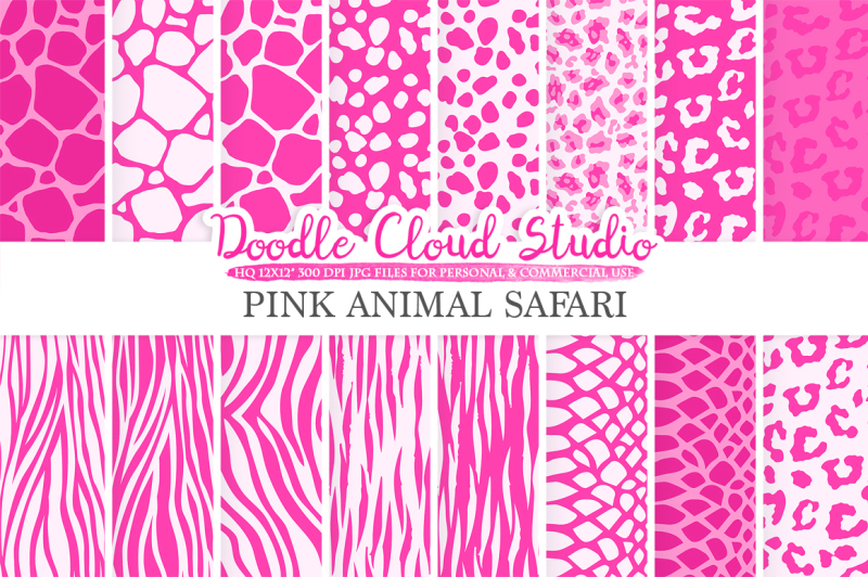 pink-animal-safari-digital-paper-fur-patterns