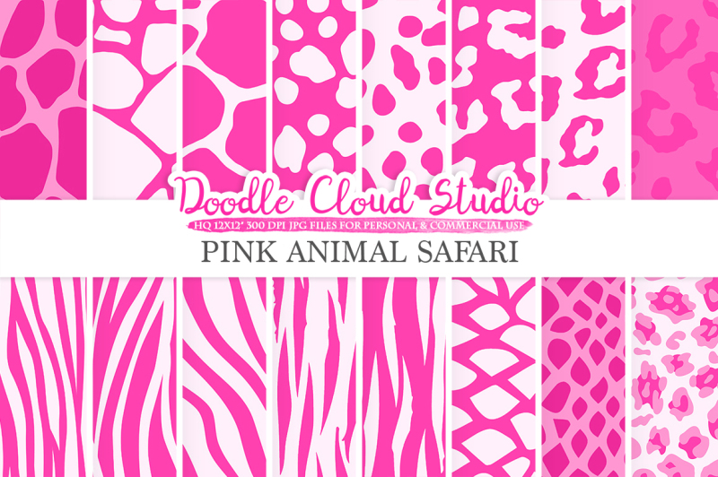 pink-animal-safari-digital-paper-fur-patterns