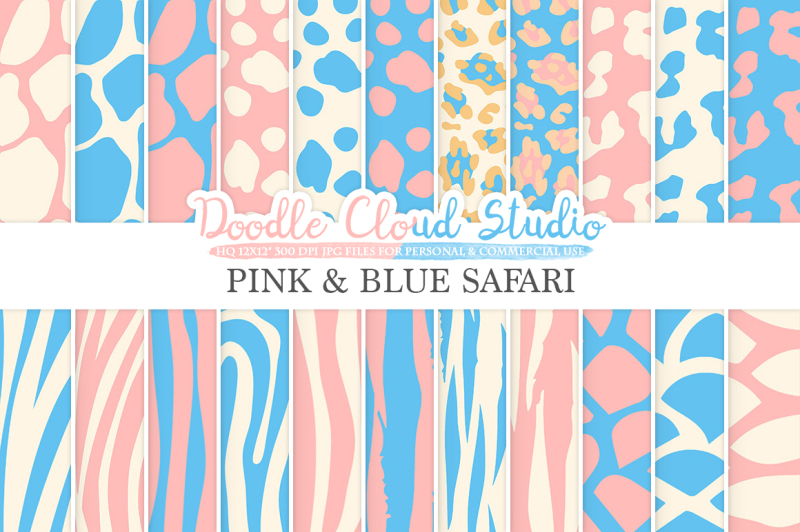 pink-and-blue-animal-safari-digital-paper-fur-patterns