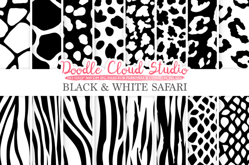 black-and-white-animal-safari-digital-paper-animal-hide-fur-patterns