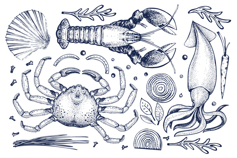 vector-seafood-collection