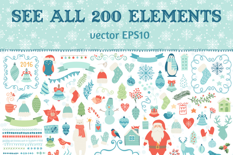 big-christmas-elements-collection