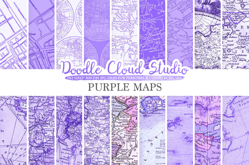 purple-vintage-maps-digital-paper-maps-textures