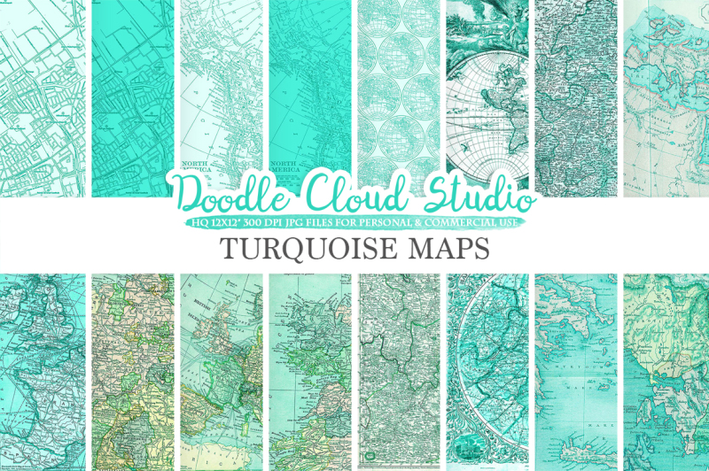 aqua-vintage-maps-digital-paper-map-textures