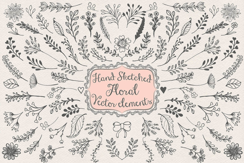 vector-hand-sketched-floral-cliparts