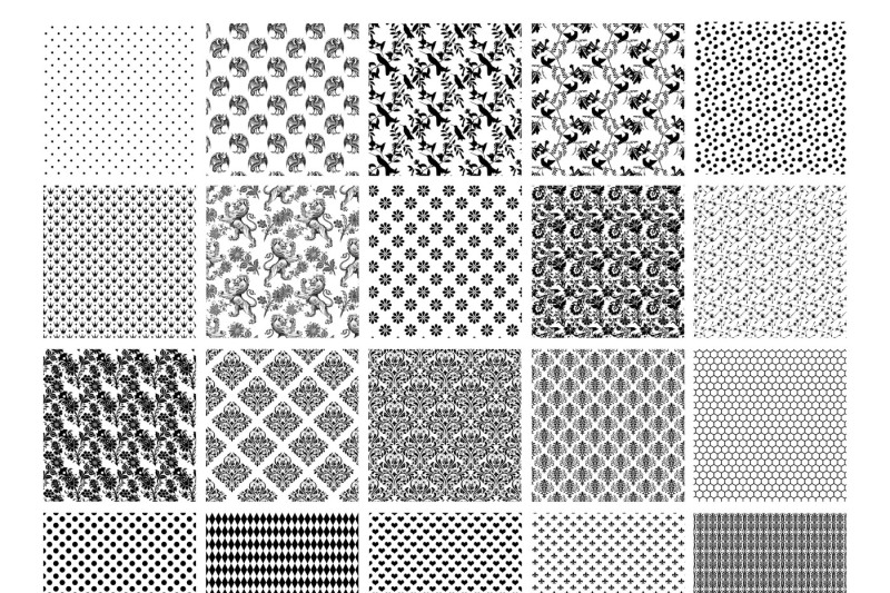 Black Pattern Overlays By Digital Curio | TheHungryJPEG