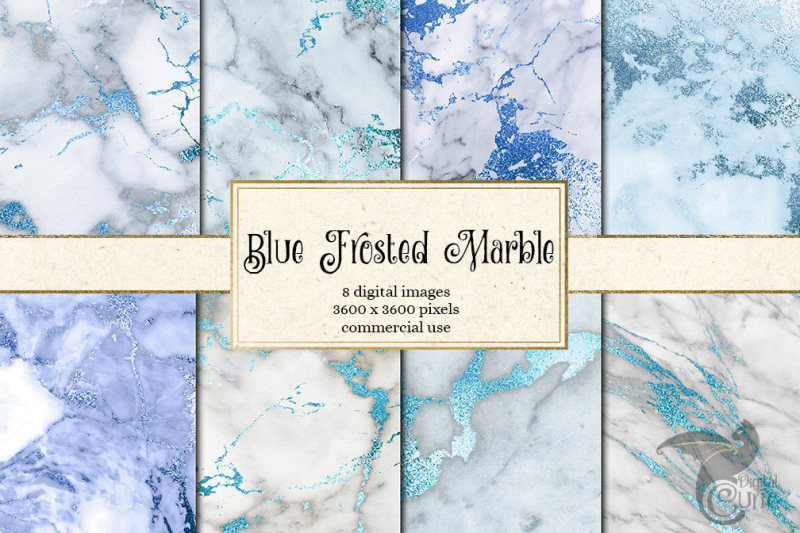 blue-frosted-marble-digital-paper
