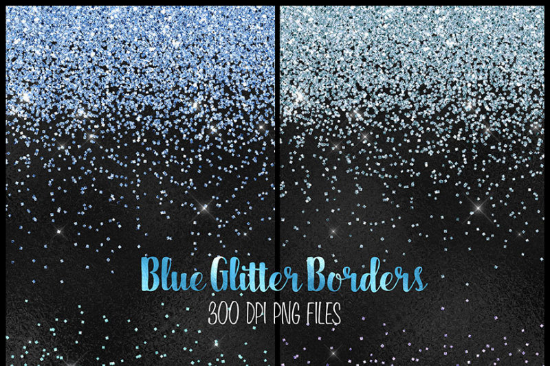 blue-glitter-borders