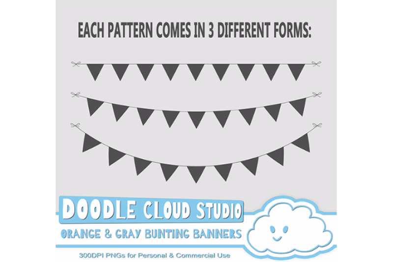 orange-and-gray-patterns-bunting-banners-cliparts-pack-pattered-flags