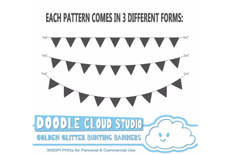 golden-glitters-bunting-banners-cliparts-gold-glitter-texture-flags