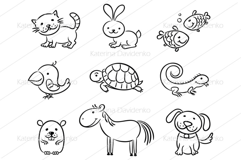 set-of-cartoon-pet-animals