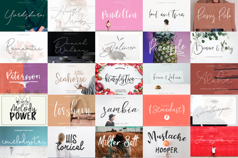 147 In 1 Font Bundle Sale By Mellow Design Lab Thehungryjpeg Com