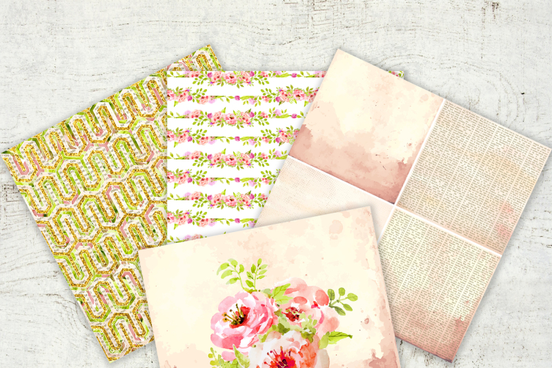 digital-paper-rose-valley-flower-garden-gold-glitter-romantic-paper